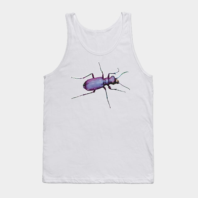 Metallic Purple Tiger Beetle Tank Top by Griffelkinn